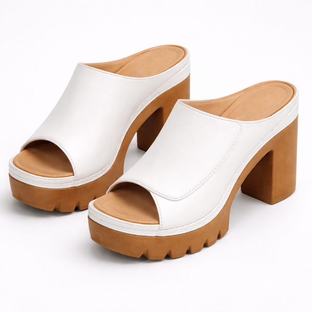 LOUISE™ | PLATFORM BLOCK HEEL MULES