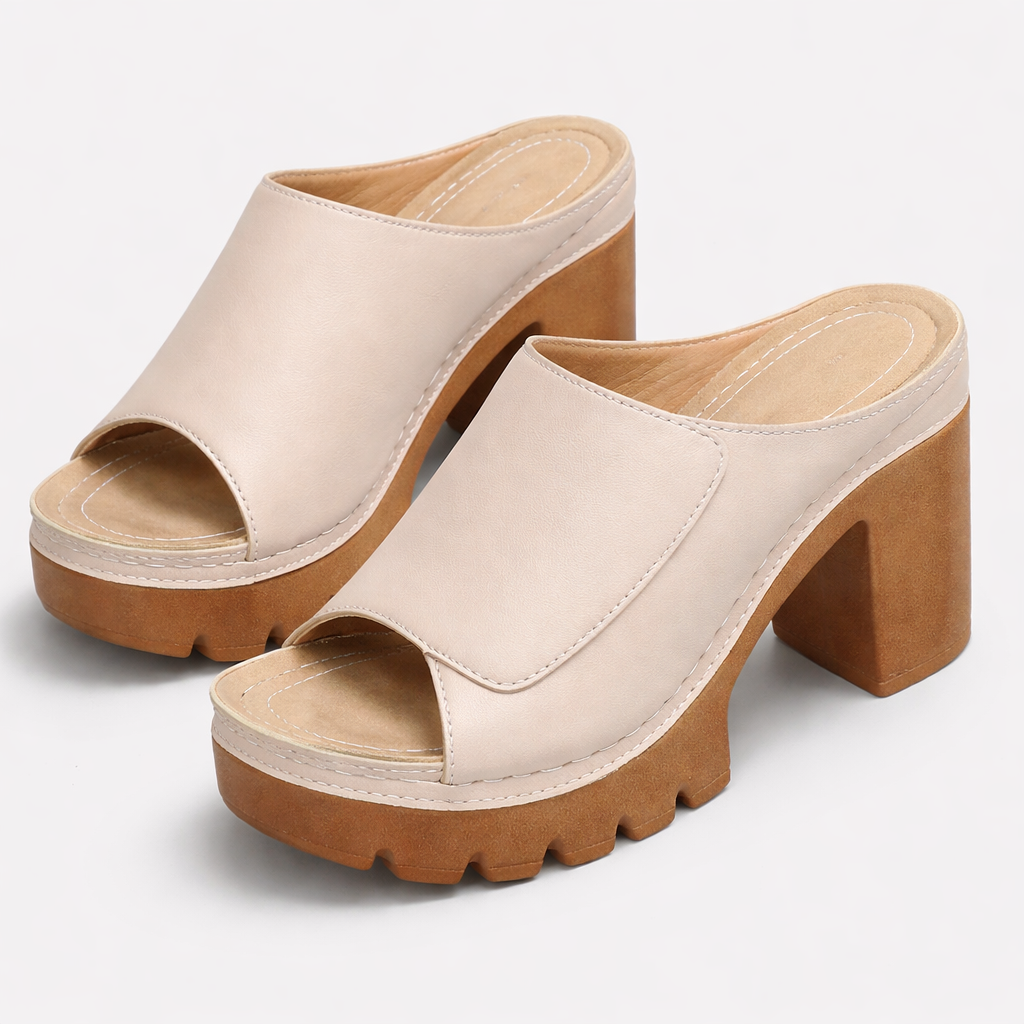 LOUISE™ | PLATFORM BLOCK HEEL MULES