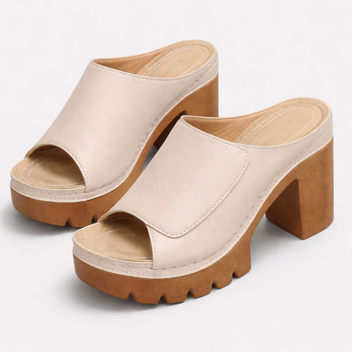 LOUISE™ | PLATFORM BLOCK HEEL MULES