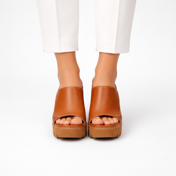 LOUISE™ | PLATFORM BLOCK HEEL MULES