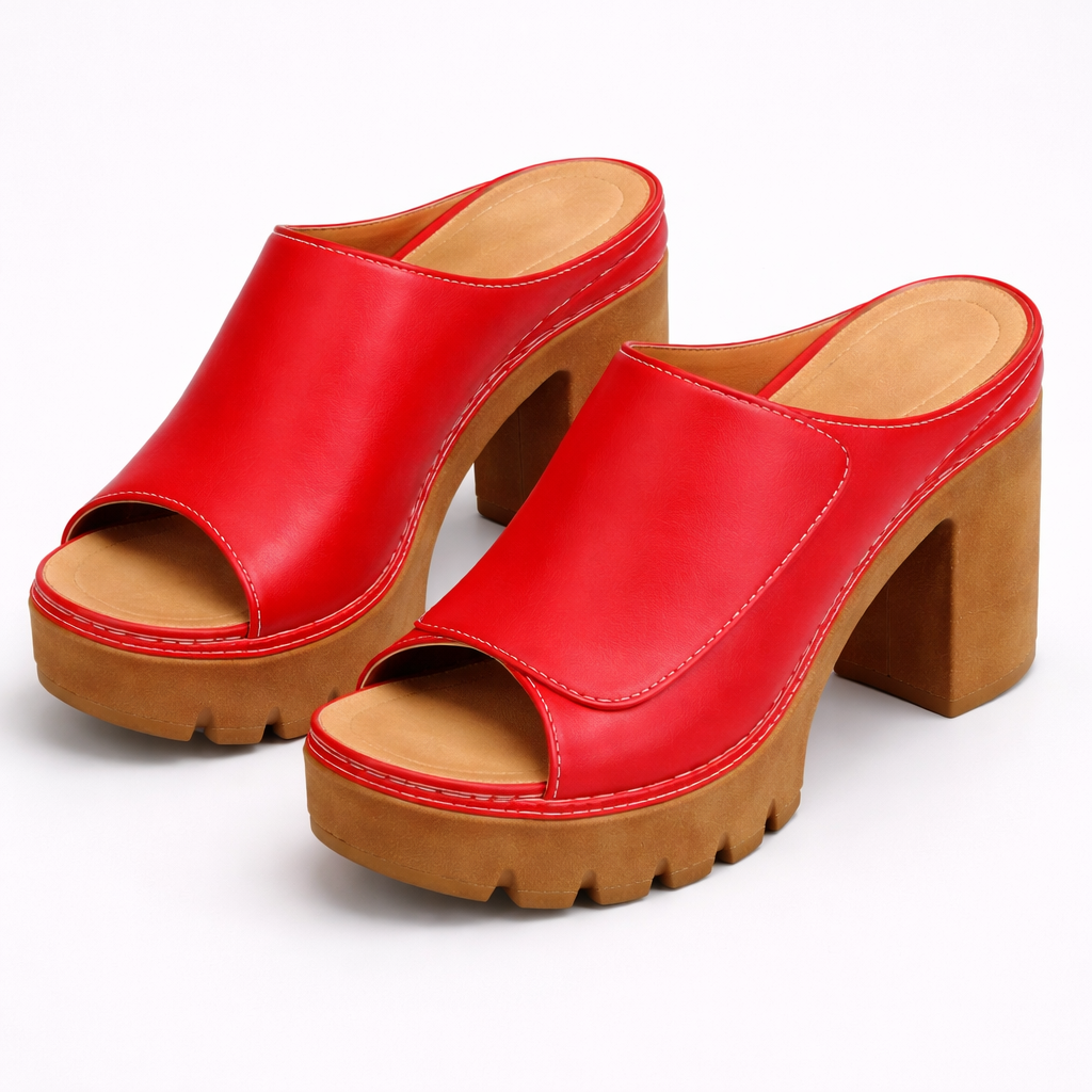 LOUISE™ | PLATFORM BLOCK HEEL MULES