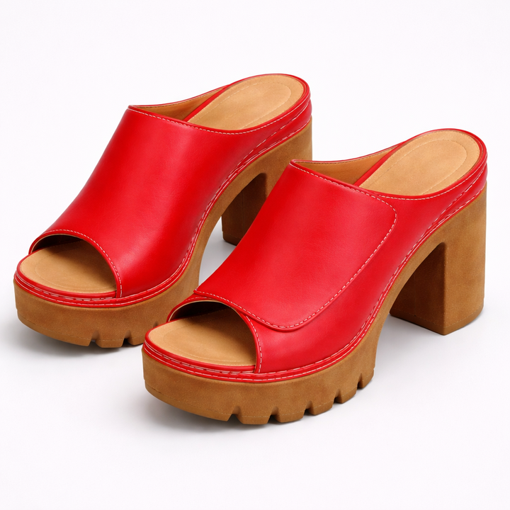 LOUISE™ | PLATFORM BLOCK HEEL MULES